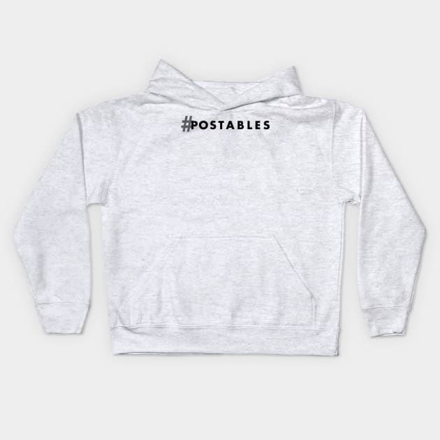 #POstable Hashtag (dark) Kids Hoodie by Hallmarkies Podcast Store